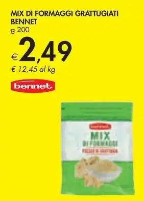 Bennet MIX DI FORMAGGI GRATTUGIATI BENNET g 200 offerta