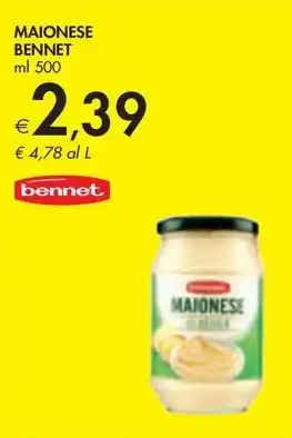 Bennet MAIONESE BENNET ml 500 offerta