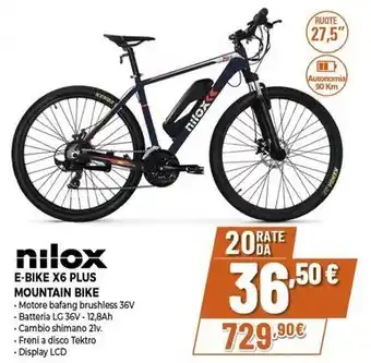 Expert Nilox E-BIKE X6 PLUS MOUNTAIN BIKE offerta