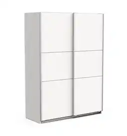 Armadio 'ghost' bianco con ante scorrevoli, 148x59x203 cm