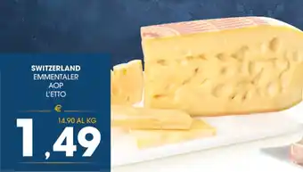 SeBón Supermercati SWITZERLAND EMMENTALER AOP offerta