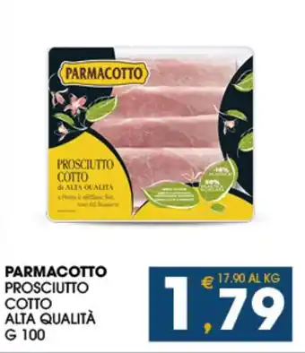 SeBón Supermercati PARMACOTTO PROSCIUTTO COTTO ALTA QUALITÀ G 100 offerta