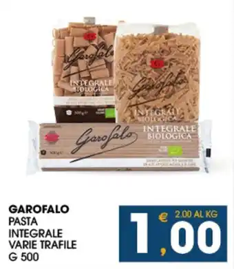 SeBón Supermercati GAROFALO PASTA INTEGRALE VARIE TRAFILE G 500 offerta