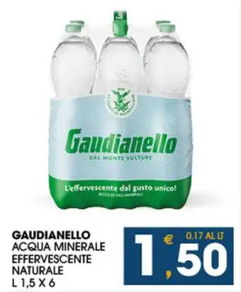 SeBón Supermercati GAUDIANELLO ACQUA MINERALE EFFERVESCENTE NATURALE L 1,5 X 6 offerta