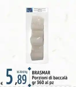 Carrefour Market BRASMAR Porzioni di baccalà gr 360 offerta