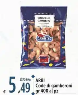 Carrefour Market ARBI Code di gamberoni gr 400 offerta