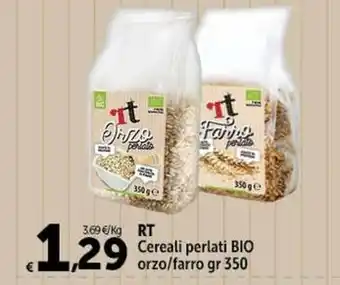 Carrefour Market RT Cereali perlati BIO orzo/farro gr 350 offerta