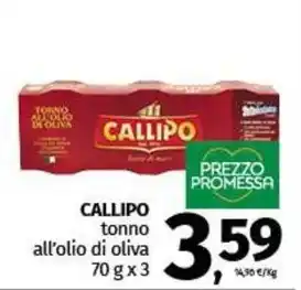 Pam CALLIPO tonno all'olio di oliva 70gx3 offerta