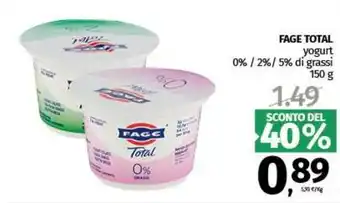 Pam FAGE TOTAL yogurt offerta