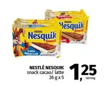 Pam NESTLÉ NESQUIK snack cacao/latte offerta