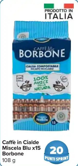 Carrefour Market Caffè in Cialde Miscela Blu x15 Borbone 108 g offerta