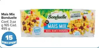 Carrefour Market Mais Mix Bonduelle Conf. 3 pz g 165 Cad. 495 g offerta