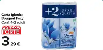 Carrefour Market Carta Igienica Bouquet Foxy Conf. 4+2 rotoli offerta