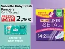 Carrefour Market Salviette Baby Fresh Pampers Conf. 70 pezzi offerta