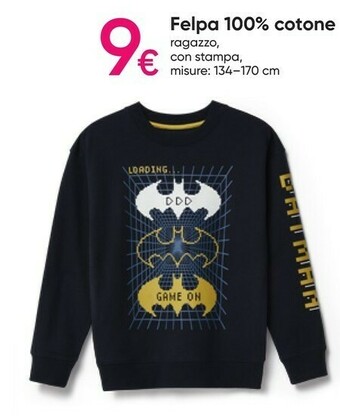 Pepco Felpa 100% cotone ragazzo offerta