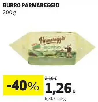 Coop Parmareggio - burro dalle creme del latte dei caseifici di modena, parma e reggio 200 g(ml) offerta