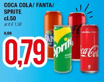 Hardis COCA COLA/ FANTA/ SPRITE cl.50 offerta