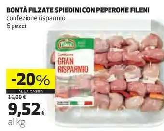 Bonta filzate spiedini con peperone
