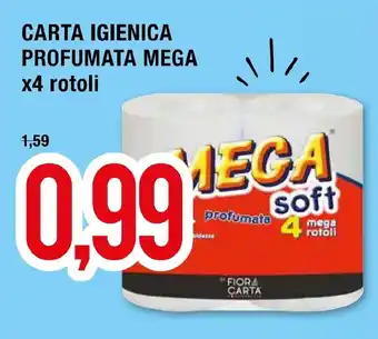 Hardis CARTA IGIENICA PROFUMATA MEGA x4 rotoli offerta