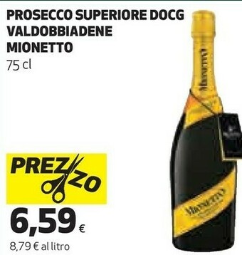 Coop Mionetto - valdobbiadene prosecco superiore extra dry 750 g(ml) offerta