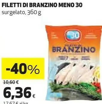 Coop Filetti di branzino meno 30 offerta