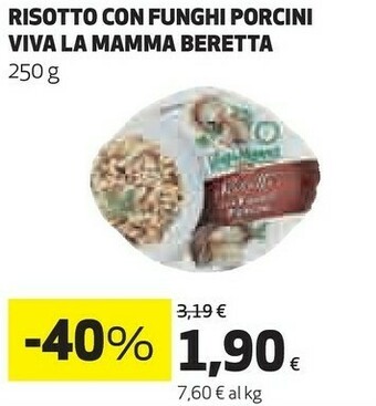 Coop Beretta - i risotti con funghi porcini viva la mamma 250 g(ml) offerta