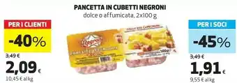 Coop Pancetta dolce in cubetti offerta