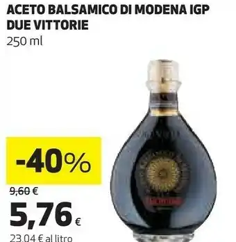 Coop Due vittorie - aceto balsamico di modena igp 250 g(ml) offerta
