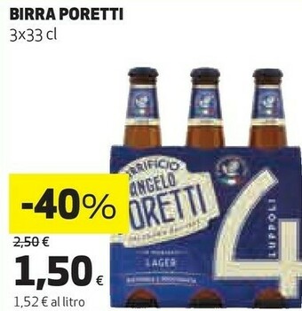 Coop Angelo poretti - le naturali lager bio luppoli bio 4 330 g(ml) offerta