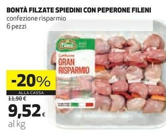Coop Bonta filzate spiedini con peperone offerta