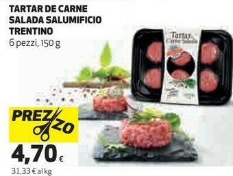 Coop Salumificio trentino tartare de carne salada offerta
