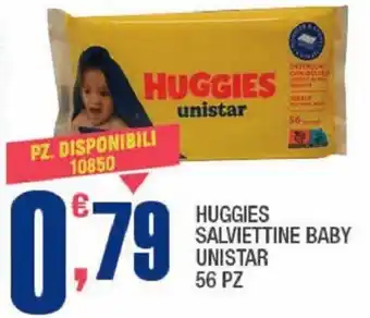 Splendidi e Splendenti HUGGIES SALVIETTINE BABY UNISTAR 56 PZ offerta