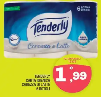 Splendidi e Splendenti TENDERLY CARTA IGIENICA CAREZZA DI LATTE 6 ROTOLI offerta
