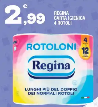 Splendidi e Splendenti REGINA CARTA IGIENICA 4 ROTOLI offerta