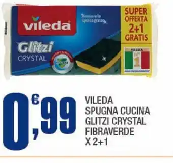 Splendidi e Splendenti VILEDA SPUGNA CUCINA GLITZI CRYSTAL FIBRAVERDE offerta