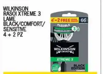 Splendidi e Splendenti WILKINSON RASOI XTREME 3 LAME BLACK/COMFORT/ SENSITIVE offerta