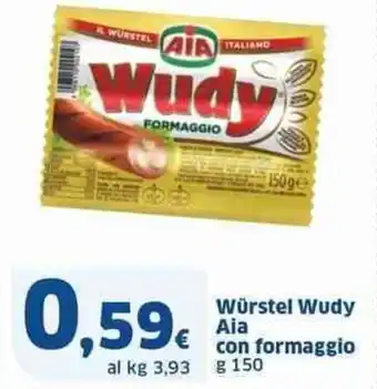 Sigma Würstel Wudy Aia con formaggio g 150 offerta