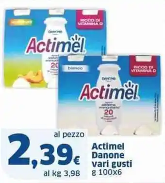 Sigma Actimel Danone vari gusti g 100 x 6 offerta