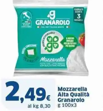 Sigma Mozzarella Alta Qualità Granarolo g 100 x 3 offerta