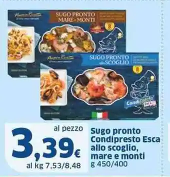 Sigma Sugo pronto Condipresto Esca allo scoglio, mare e monti g 450/400 offerta