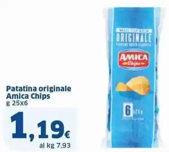 Sigma Patatina originale Amica Chips g 25 x 6 offerta