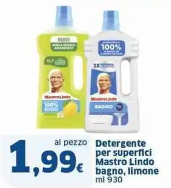 Sigma Detergente per superfici Mastro Lindo bagno, limone ml 930 offerta