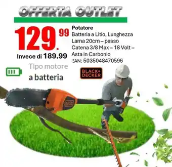 MEGA Potatore Batteria a Litio, Lunghezza offerta
