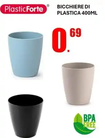BICCHIERE DI PLASTICA 400ML