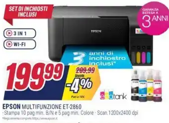 Trony EPSON MULTIFUNZIONE ET-2860 offerta