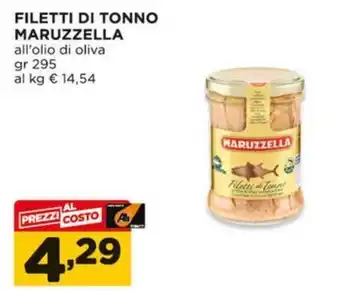 Alì Supermercati FILETTI DI TONNO MARUZZELLA all'olio di oliva gr 295 offerta