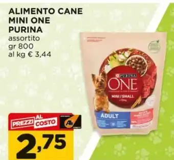 Alì Supermercati ALIMENTO CANE MINI ONE PURINA assortito gr 800 offerta