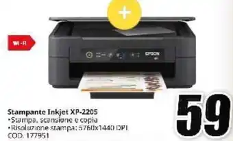 MediaWorld EPSON Stampante Inkjet XP-2205 offerta