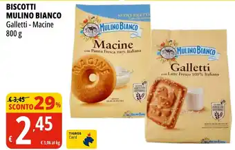 Tigros BISCOTTI MULINO BIANCO Galletti - Macine 800 g offerta