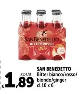 Carrefour Market SAN BENEDETTO Bitter bianco/rosso/ biondo/ginger cl 10 x 6 offerta